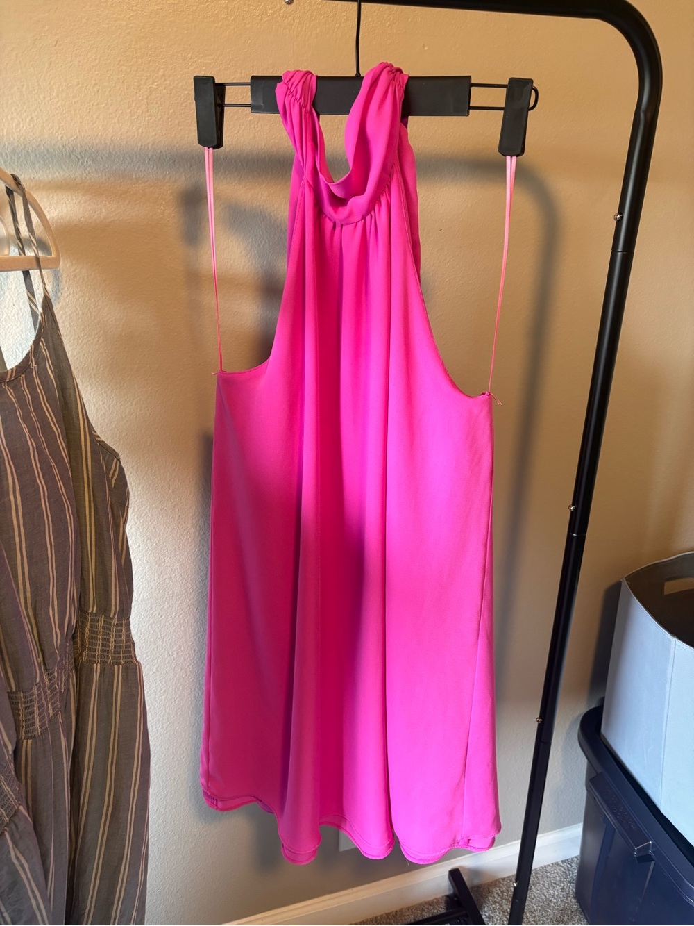 Krisa Hot Pink Halter Dress
